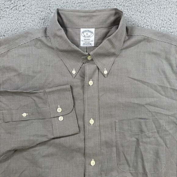 Brooks Brothers Shirt Men's XL Brown Regent Fit Long Sleeve Button Down NWT - Picture 1 of 9